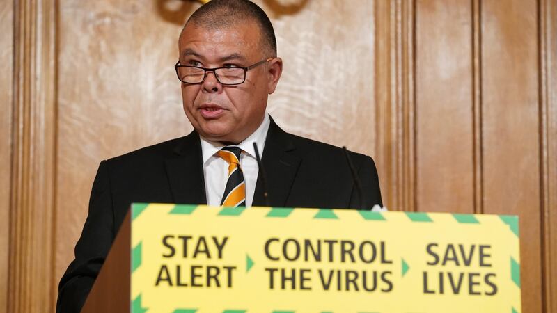Britain’s new deputy chief medical officer for England Jonathan Van-Tam speaking at  press conference on Saturday. Photograph: Getty