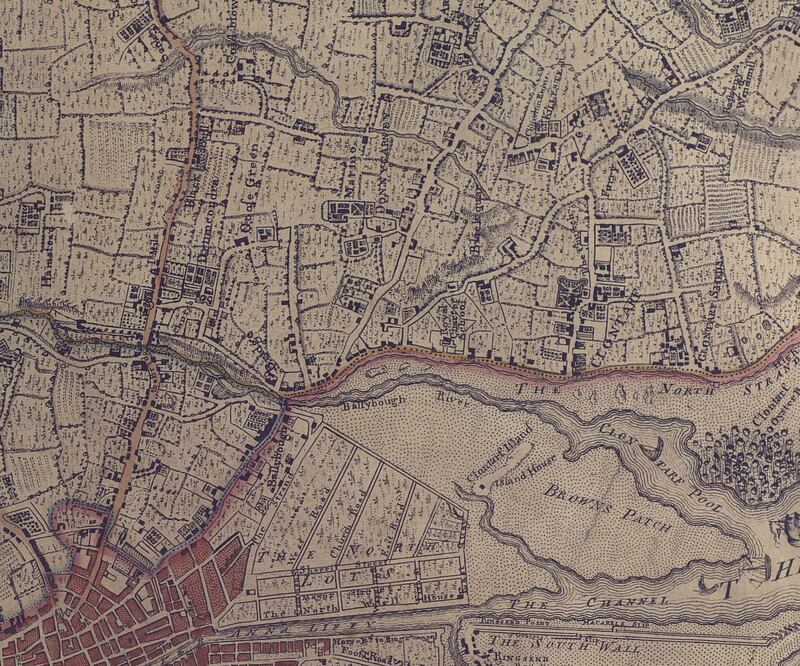 North suburbs of Drumcondra and Clontarf, 1760, from John Rocque’s Actual survey of the county of Dublin (Royal Irish Academy).