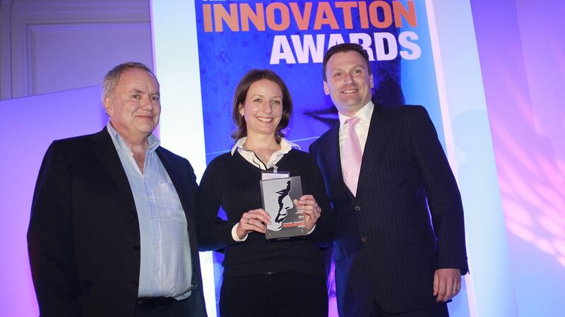 Peter Conlon, left, at the InterTradeIreland Irish Times Innovation Awards  back in 2011. Photograph: Brenda Fitzsimons
