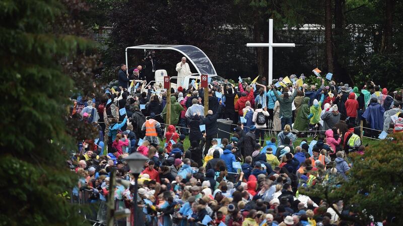 Pope Francis visits Knock shrine on Sunday.  Photograph: Charles McQuillan/Getty Images