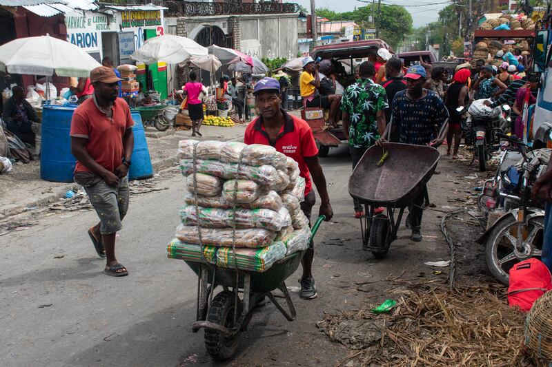 Street vendors in Port-au-Prince, Haiti. Photograph: Clarens Siffroy/AFP via Getty Images