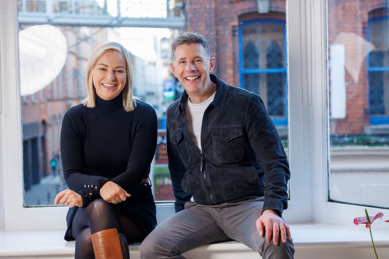 Dermot Bannon and project manager Claire Irwin are back for a new season of Room to Improve. Photograph: Andres Poveda/RTÉ