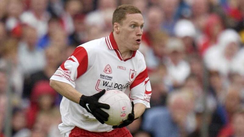 Cormac McAnallen in action for Tyrone in 2003.  Photograph: Brendan Moran/Sportsfile