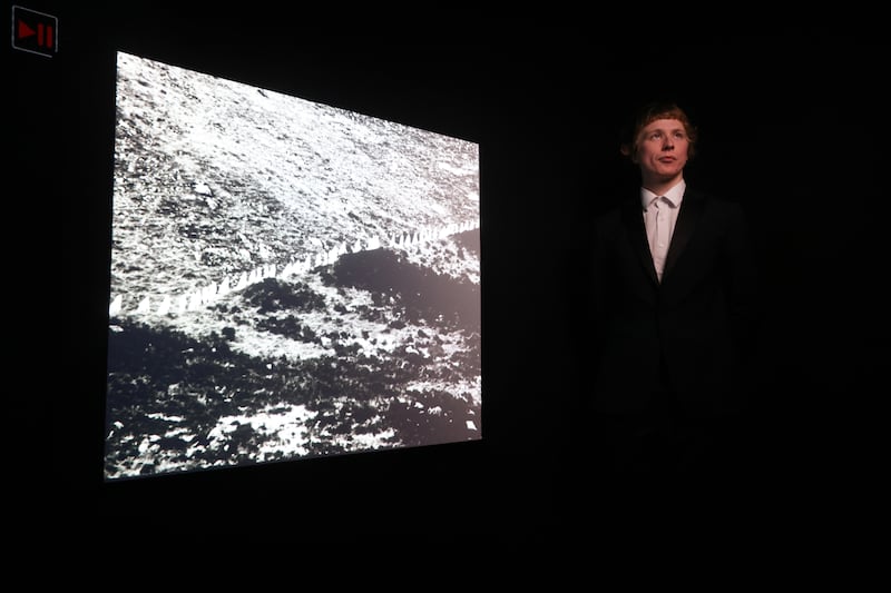 Charlie Dineen with artwork The City Beneath Me