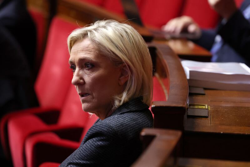 France's far-right party National Rally parliamentary group president Marine Le Pen. Photograph: Emmanuel Dunand/AFP via Getty Images