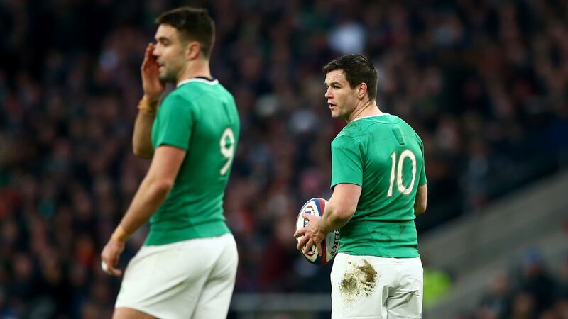 Conor Murray and Johnny Sexton have been the Ireland halfback pairing on 68 occasions, second only to Stephen Larkham and George Gregan of Australia/ Photograph: James Crombie/Inpho