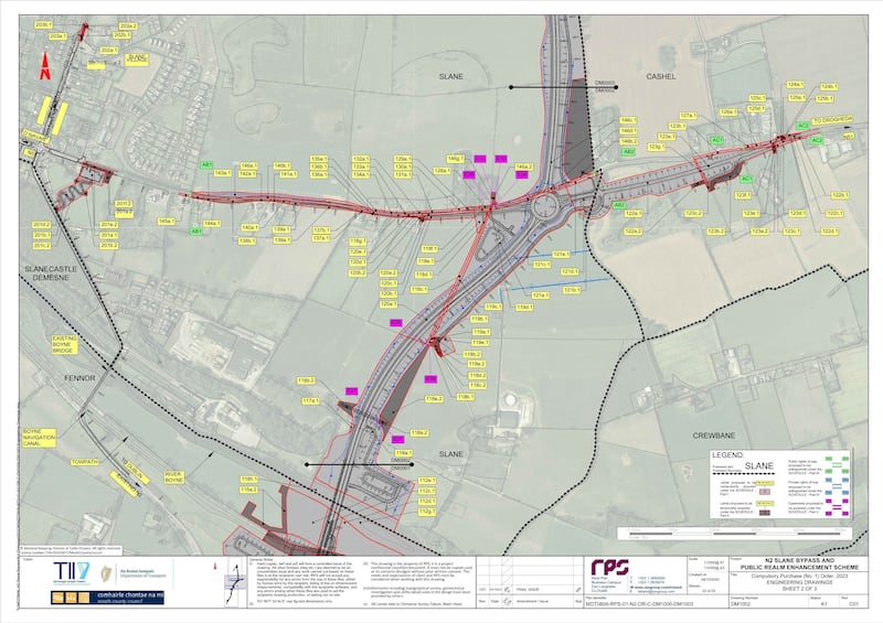 Engineering drawings for Slane bypass. Source: n2slanebypass.ie