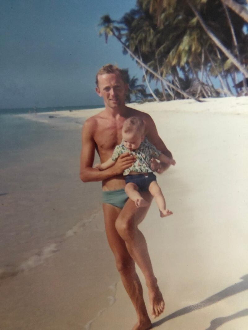 Amanda’s father and brother in Tobago.