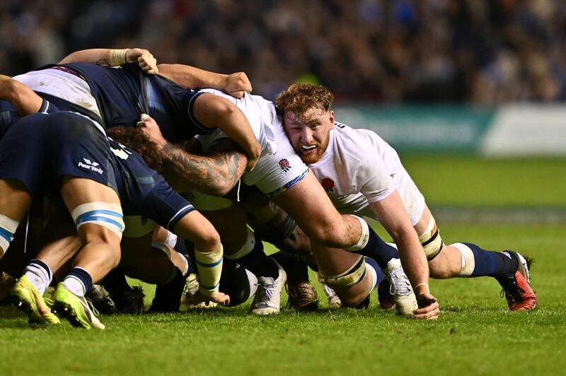 England's Ollie Chessum in action against Scotland. Photograph: Dan Mullan - RFU/The RFU Collection via Getty Images