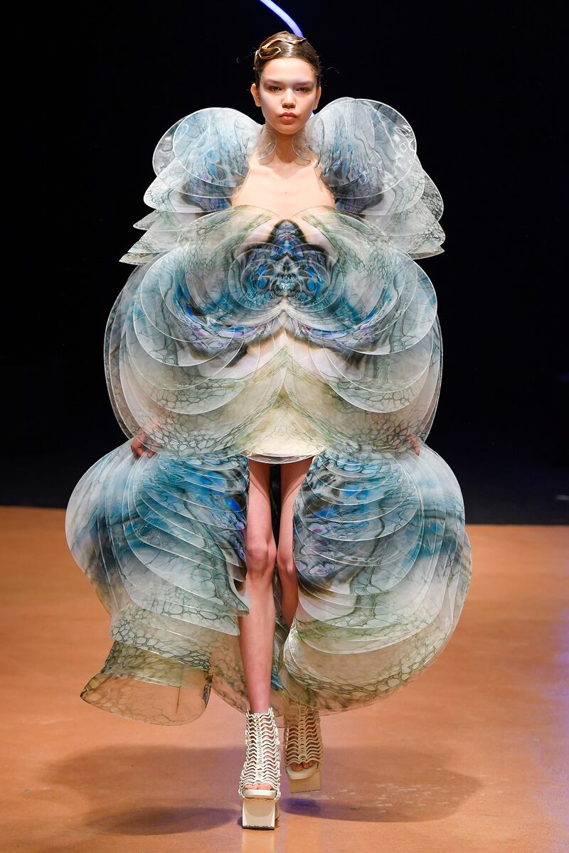 From the Iris Van Herpen haute couture spring/summer 2020 fashion show. Photograph: Victor Virgile/Gamma-Rapho via Getty Images