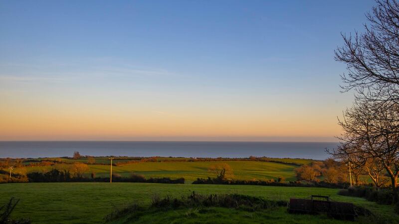 From Tara Hill down to the sea. Photograph: Patrick Browne