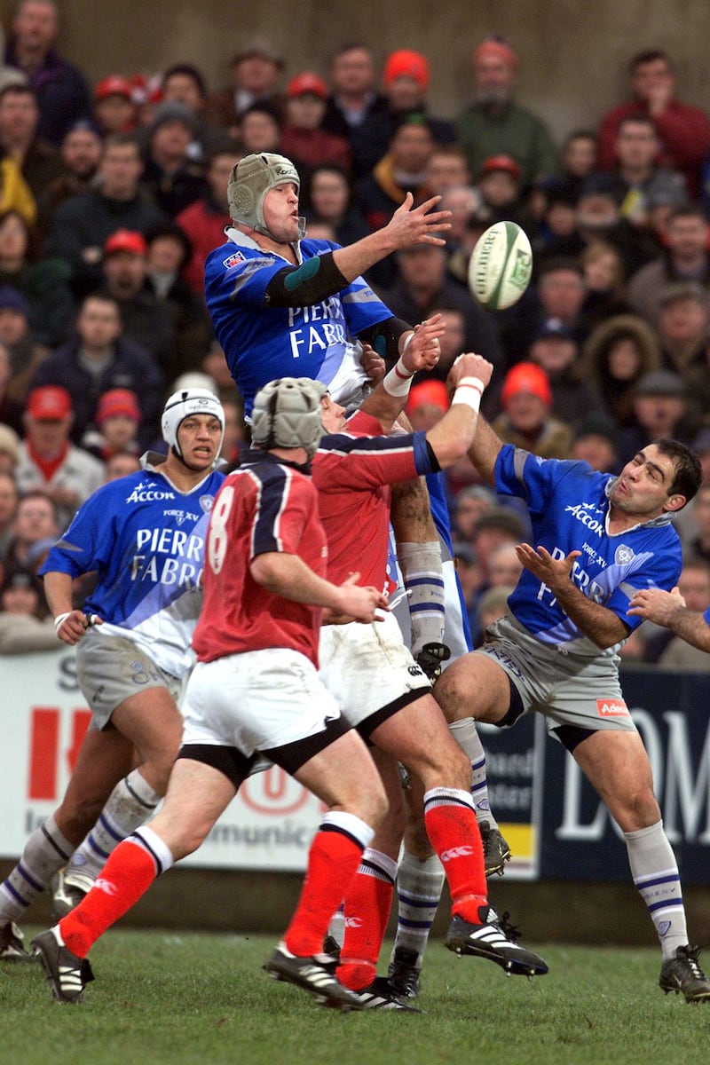 Jeremy Davidson in action for Castres against Munster in a Heineken Cup clash in 2001. Photograph: Tom Honan/Inpho