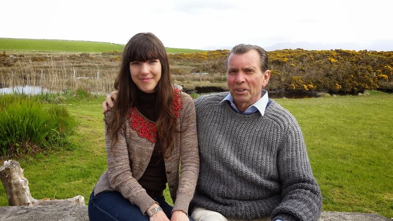 Emilie Pine and her father Richard. Photograph: Ninian Falkiner