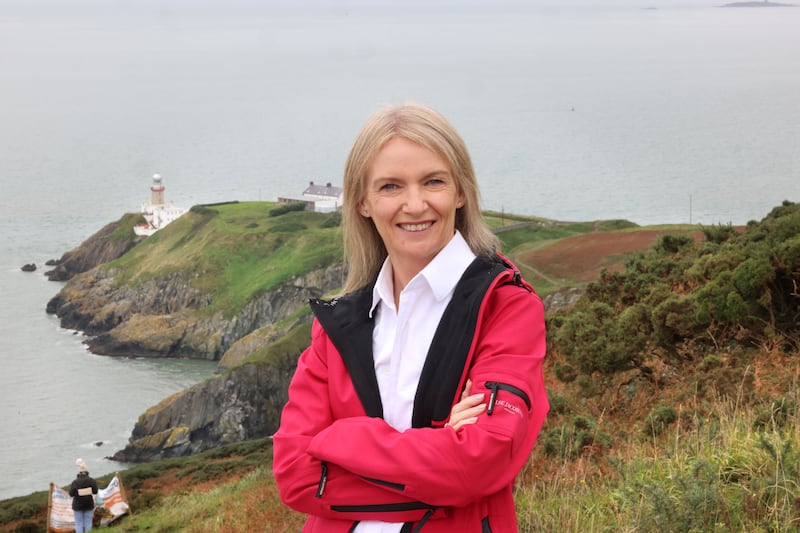 Joanna Donnelly, author of From Malin Head to Mizen Head, A Journey Around the Sea Area Forecast, pictured in Howth, Co. Dublin. Photograph: Dara Mac Dónaill