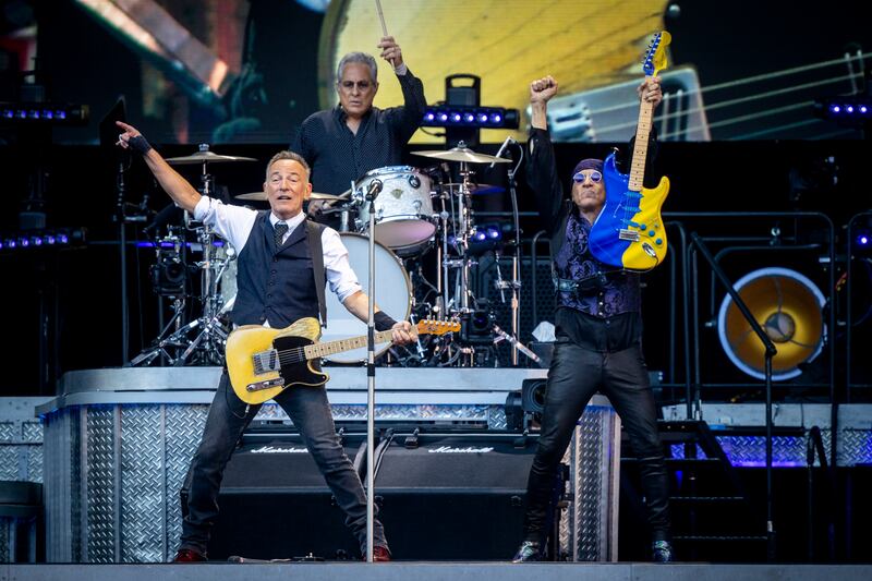 Bruce Springsteen and Steve Van Zandt. Photograph: Tom Honan