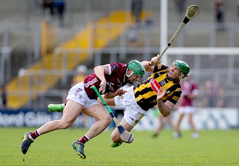 Galway’s Jack Grealish and Eoin Cody of Kilkenny during last weekend's Leinster round-robin clash. Photograph: James Crombie/Inpho