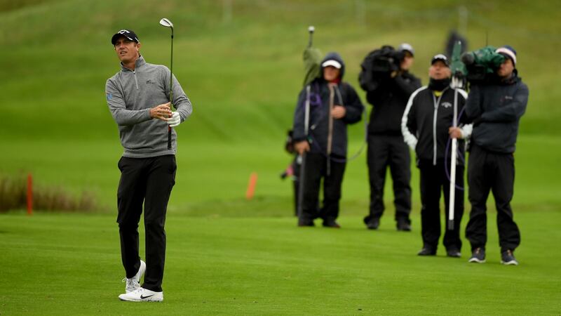 Belgium’s  Nicolas Colsaerts  in action during the third round of the  of the French Open at Le Golf National in Paris. Photograph:  Ross Kinnaird/Getty Images