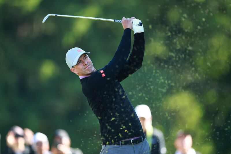 Adam Scott plays his shot from the 16th tee during the first round of the RBC Canadian Open at Hamilton Golf & Country Club in Hamilton, Ontario. Photograph: Vaughn Ridley/Getty Images