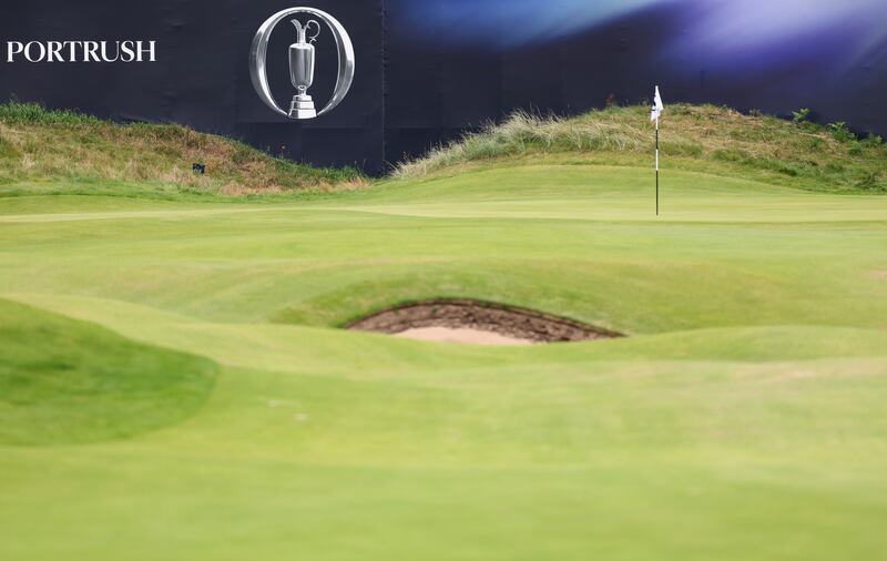 The 18th green at Royal Portrush Golf Club in Northern Ireland. Photograph: Warren Little/Getty Images