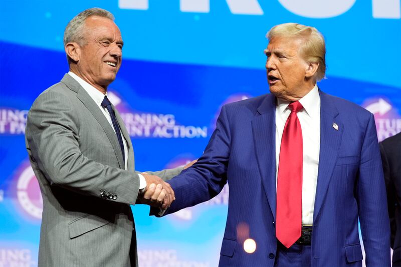 Donald Trump with Robert F Kennedy Jr. Photograph: Alex Brandon/AP