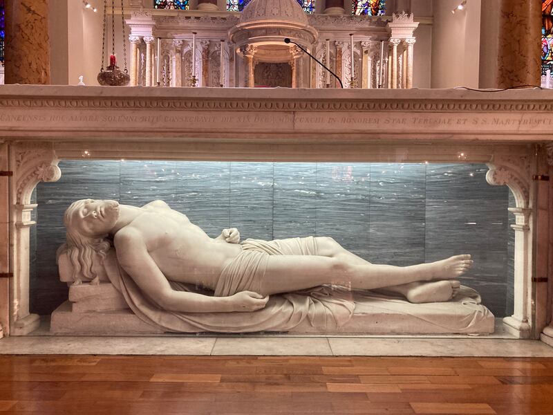 John Hogan's Dead Christ in St Teresa’s Church, Dublin. Photograph: Ciarán Rua O’Neill