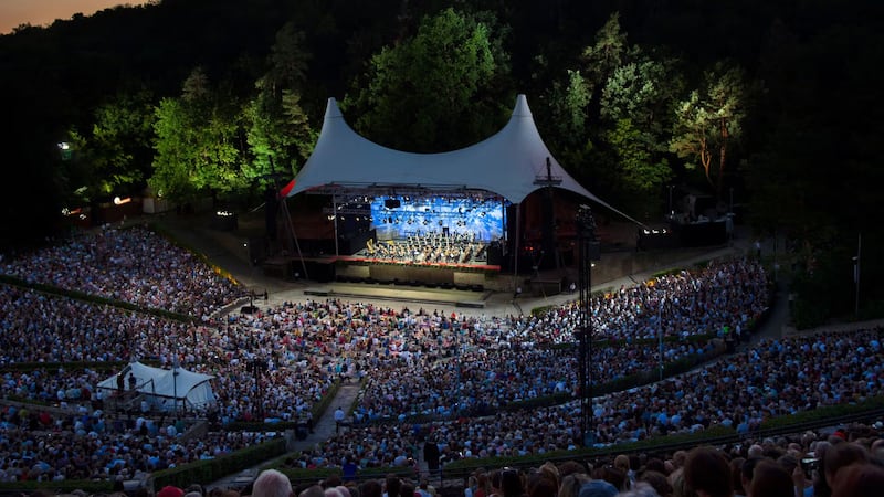 The Berlin Philharmonic conducted by Gustavo Dudamel in their season finale at the Waldbühne amphitheatre