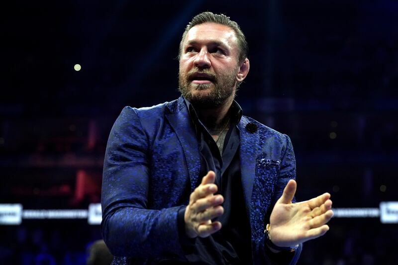 Conor McGregor at the O2 Arena in London on August 12th for the Anthony Joshua v Robert Helenius boxing bout. Photograph: Nick Potts/PA Wire