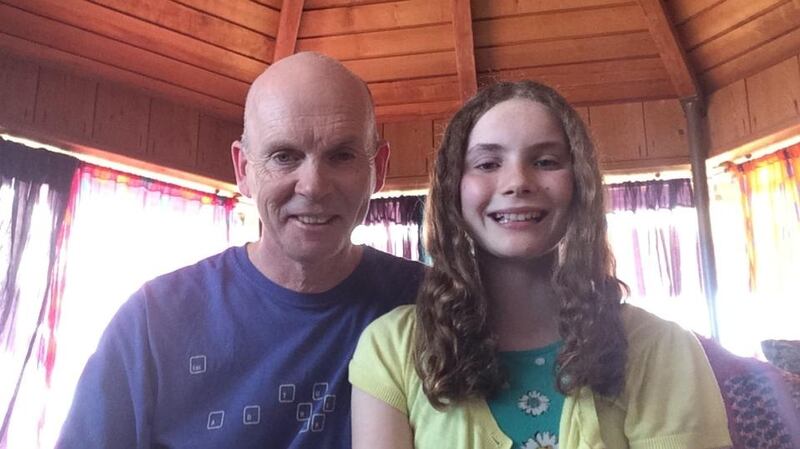 Philip Lynch with his daughter Molly: ‘She’ll get to meet her aunts and uncles she doesn’t know, and, possibly cousins that even I will struggle to recognise.’