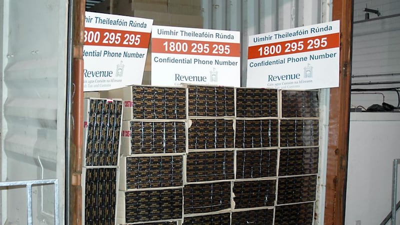 Some of the cigarettes seized at Dublin Port. Photograph: Revenue