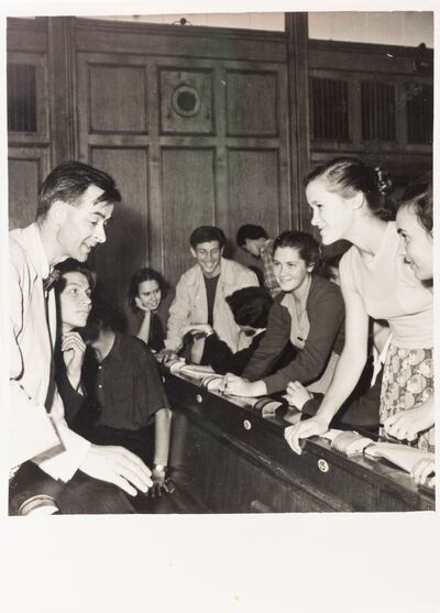 KH Connell with students at Queen’s University in the early 1960s