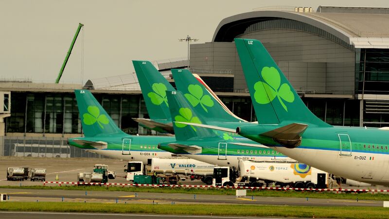 Aer Lingus’ livery before the latest rebrand .