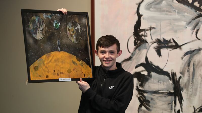 Nathan Batt, winner of the National Family Support Art competition. Photograph: Nick Bradshaw/The Irish Times