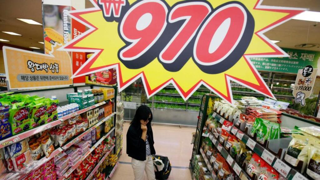 Burdened with high debt and facing uncertain prospects, South Korean consumers are tightening their purse strings, dampening hopes that they will lift the economy as exports - the country’s traditional growth driver - splutter. Photograph: Kim Hong-Ji/Reuters