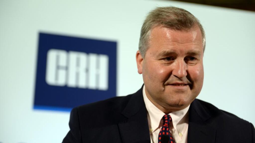 Albert Manifold, chief executive, CRH, said that the group’s acquisition of CRL is an “excellent operational fit” with the group’s US building envelope business.(Photograph: Cyril Byrne / THE IRISH TIMES)