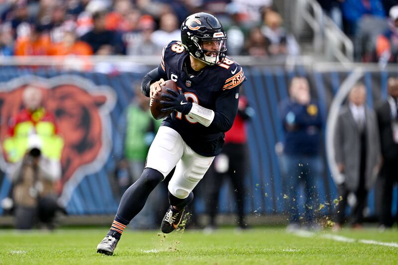 Things might be looking up for Chicago Bears quarterback Caleb Williams. Photograph: Quinn Harris/Getty Images