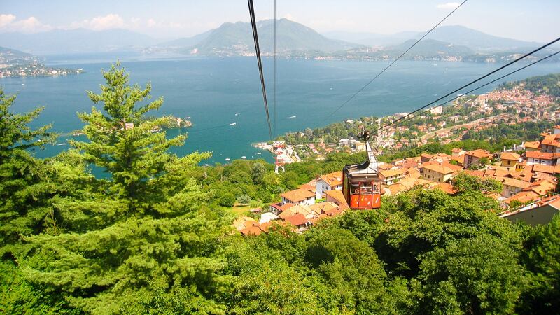 File image of a cable car over Stresa in Italy. Photograph: Getty Images