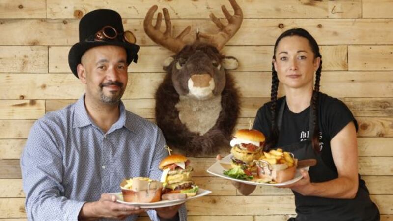 Chris Telford, co-owner, and Emma O’Riain, head chef, at The Hungry Moose in Kilkenny, winner of  Ireland’s Best Burger  last year.