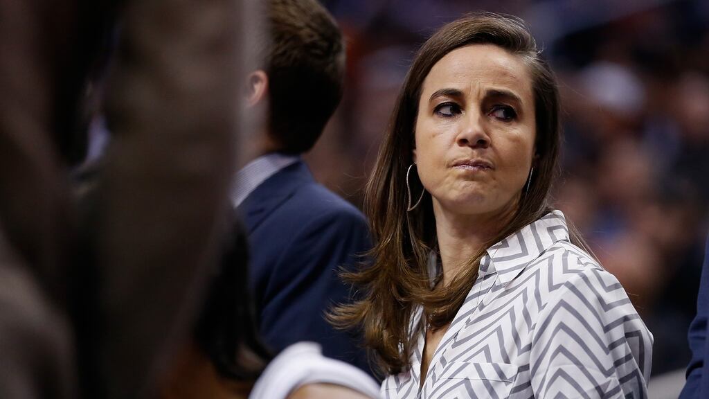 Becky Hammon in 2016, as assistant coach of the San Antonio Spurs. Photograph: Christian Petersen/Getty