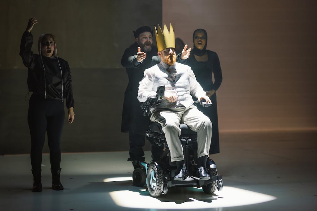 The Tragedy of Richard III: Michael Patrick, who alternates with Zak Ford-Williams, as Shakespeare's king. Photograph: Johnny Frazer/Lyric Theatre