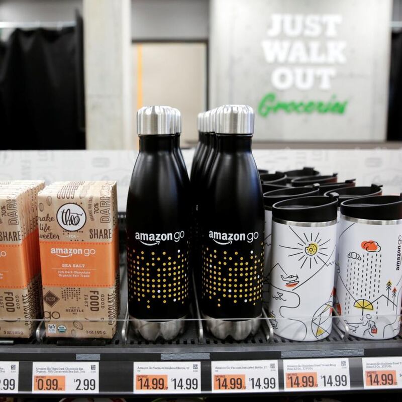 Amazon Go Grocery. Photograph: Jason Redmond/Reuters