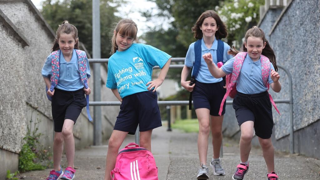 Ingrid McLoughlin (Centre L) with her twin Erica  and their twin sisters Robin and Rhiannon. Photograph: Robbie Reynolds