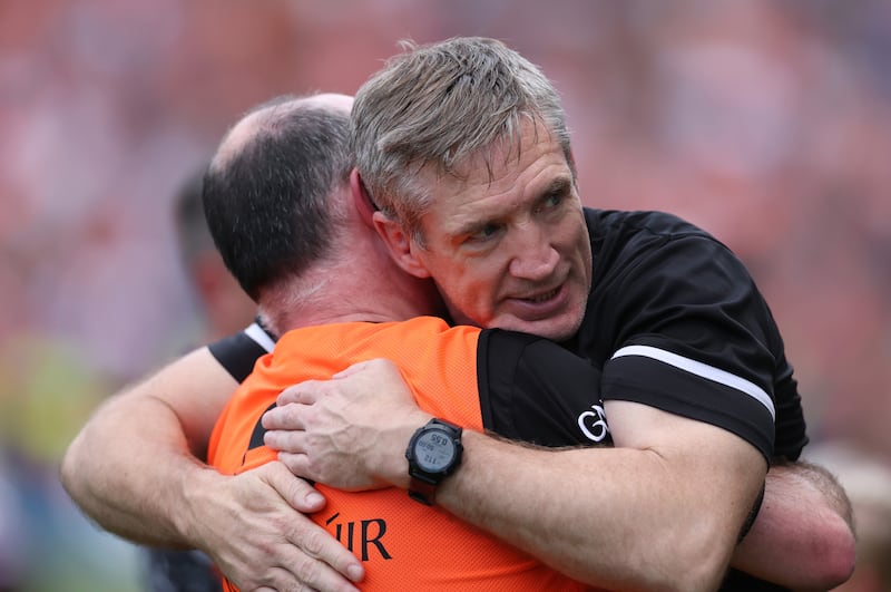 Kieran McGeeney after Armagh beat Galway in the 2024 All-Ireland final. Photograph: James Crombie/Inpho