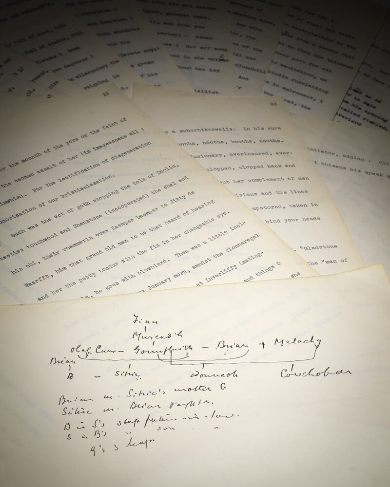 Working transcripts from Finnegans Wake by James Joyce are being sold through Bonham's