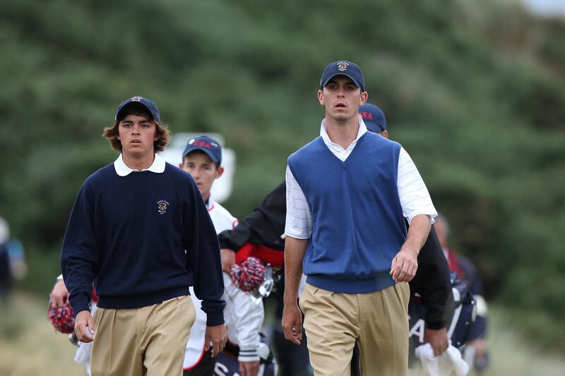 Walker Cup final day 2007 at Royal County Down where Billy Horschel (right) and Rickie Fowler competed. Photograph: Russell Pritchard/Inpho