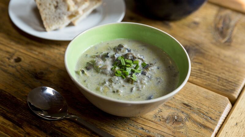 Mushroom soup: quality of the mushrooms will be very important here.  Photograph: Emma Jervis