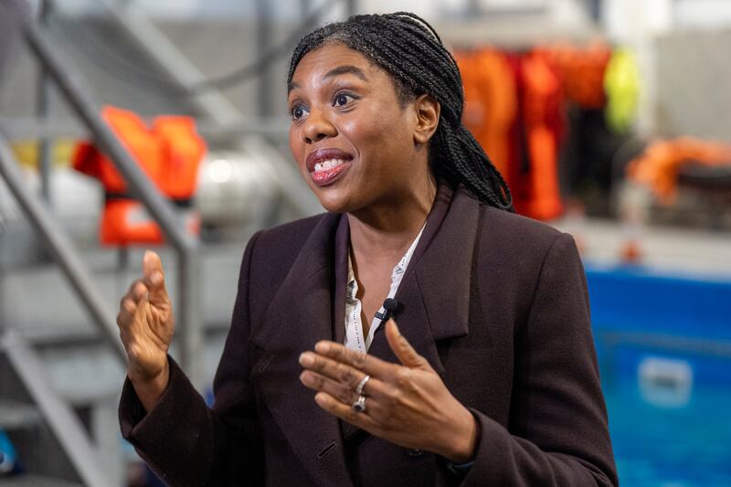 Conservative Party leader Kemi Badenoch during a visit to Aberdeen on Friday. Photograph: Jane Barlow/PA Wire