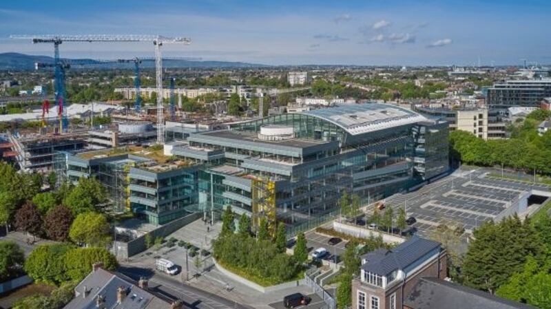 Facebook’s Ballsbridge campus on the grounds of the old AIB headquarters is poised to become its second largest campus globally Facebook’s Ballsbridge campus on the grounds of the old AIB headquarters is poised to become its second largest campus globally