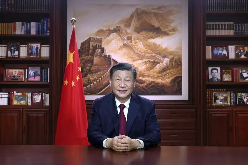 China 'stands on the right side of history', the country’s leader Xi Jinping said in a New Year’s address. Photograph: AP/PA
