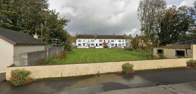 The vacant site in Patrickswell, Co Limerick bought by Dr Eimear O’Connor, wife of Niall Collins TD, which is at the centre of political controversy.  Image: Google Street View