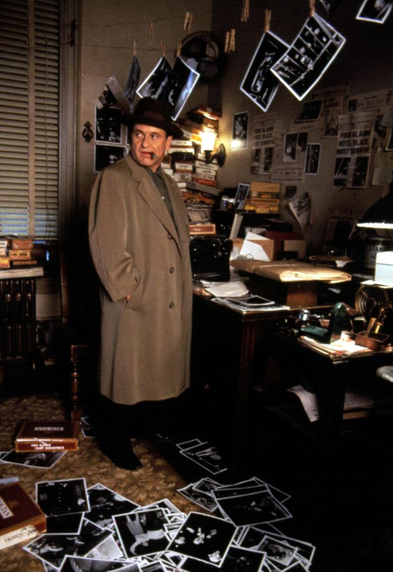 The Public Eye: Joe Pesci as a cigar-smoking Weegee-like crime-scene photographer